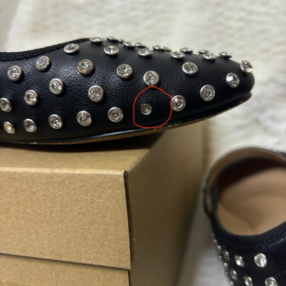 Steve Madden Vinetta Rhinestone Studded Mary Jane Flats - Picture 9 of 10